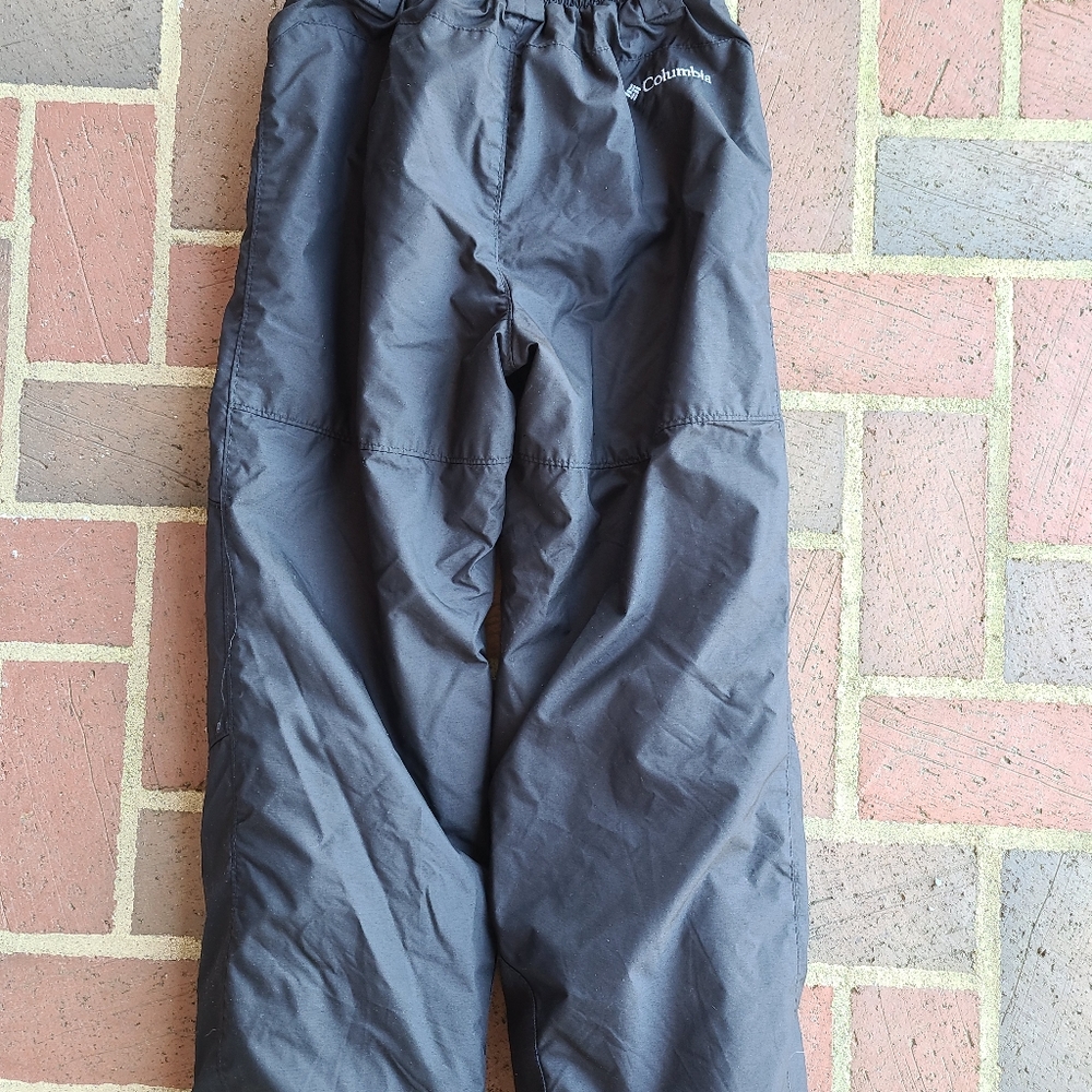Columbia Snow Pants Youth Boys or Girls 10/12 Med Ski Snowboard Sled Nylon Black